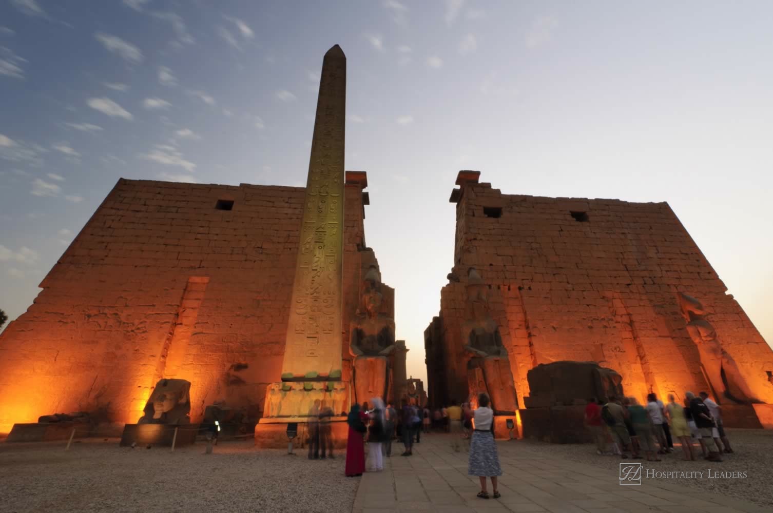 Statues of Ramses II and Obelisk of Luxor Temple. Luxor, Egypt