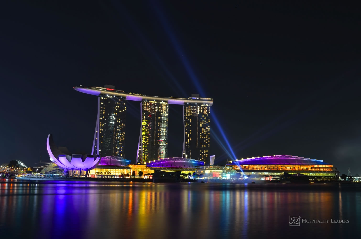 Singapore - Feb 17: Marina Bay Sands Official Grand Opening and Wonder Full at Marina Bay Feb 17,2011 in Singapore. Wonder Full is the largest light and water spectacular in Southeast Asia