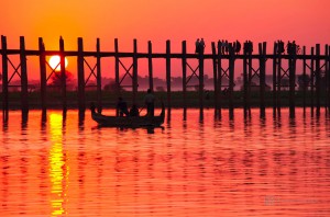 Hospitality News: Famous tick bridge at sunset in Myanmar