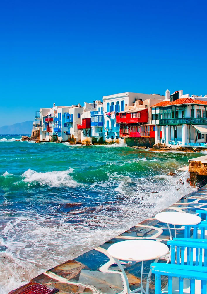 Little Venice in Mykonos Island Greece