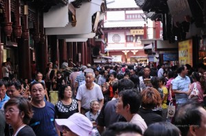 Hospitality News: Shanghai - October 4: tourist sites attract huge crowds of people during Chinese National Day holiday on October 4, 2011 in Shanghai, China. Here at Yuyuan commercial tourist street