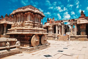 Hospitality News: Stone chariot. Chariot in the vittalla temple in hampi. hampi - India