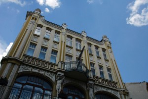 Hospitality News: Pecs, Hungary - June 4: The exterior of the Grand Hotel Palatinus in Pecs, Hungary, on Saturday, June 4, 2011. The city of Pecs was the European Capital of Culture in 2010