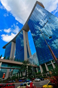 Hospitality News: Singapore - March 14: World's most expensive standalone casino property at US$ 6.3 billion. Marina Bay Sands Hotel dominates the skyline at Marina Bay March 14, 2011 in Singapore