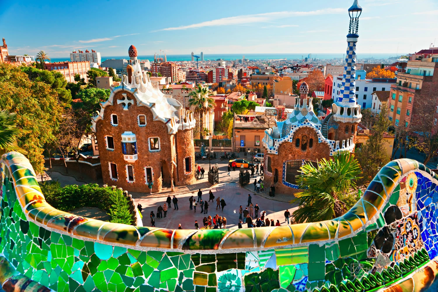 Park Guell in Barcelona, Spain