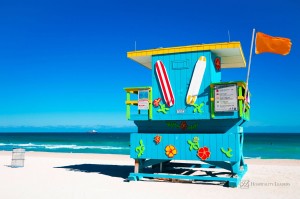 Hospitality News: Blue Lifeguard Tower in South Beach, Miami Beach, Florida