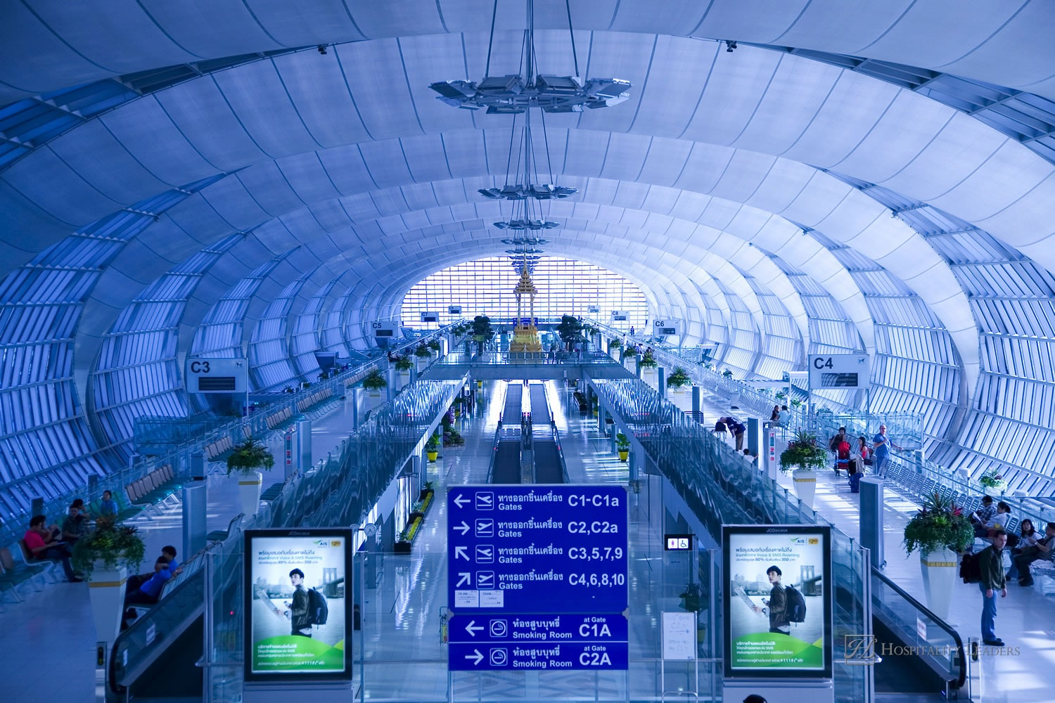 Bangkok - March 22 :The main concourse of Suvarnabhumi Airport, designed by Helmut Jahn is the world's third largest single-building airport terminal on March 22, 2012 in Bangkok, Thailand