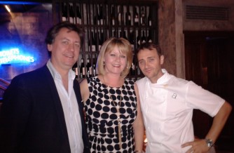 Michael West, General Manager Social Eating House, with HA's Penny Moore and Jason Atherton