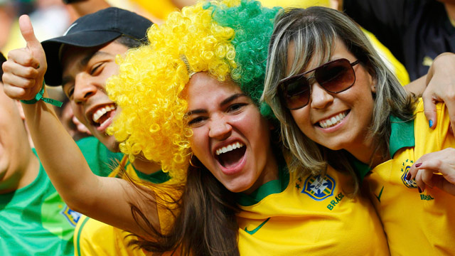 Brazil fans celebrate Confederations Cup win into the night