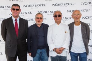 James Packer, Robert De Niro, Chef Nobu Matsuhisa, and Meir Teper break ground on Nobu Hotel Chicago. Photo Credit: Francis Son Photography/Nobu Hospitality